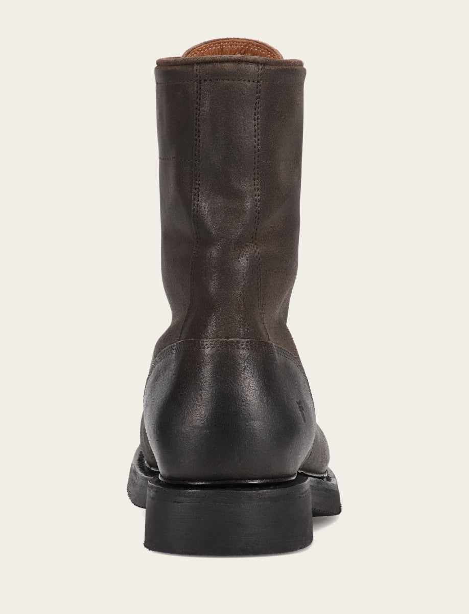 Dean Combat Lace Up - Chocolate - Back