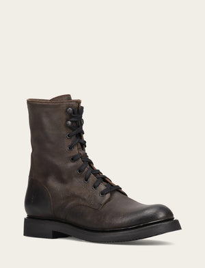 Dean Combat Lace Up - Chocolate - Hero