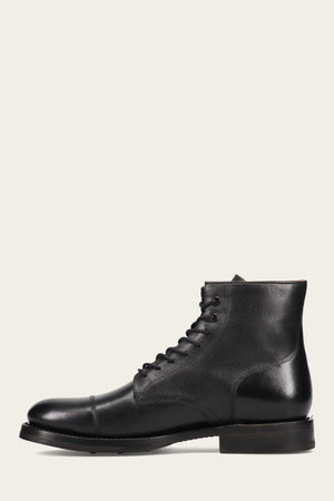 Dylan Lace Up - Black Scotchgrain - Inside