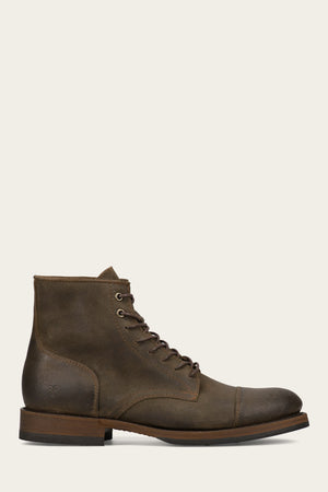 Dylan Lace Up Boots Men s Pebbled Leather Boots Frye