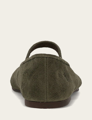 Emma Elastic Mary Jane - Dark Olive - Back