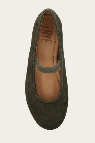 Emma Elastic Mary Jane - Dark Olive - Top Down