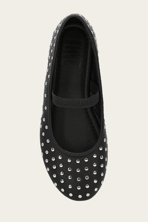 Emma Studded Mary Jane - Black - Top Down
