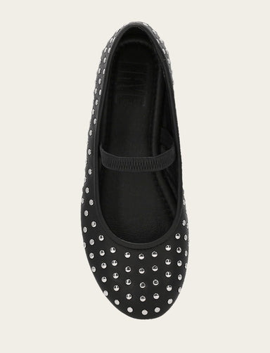 Emma Studded Mary Jane - Black - Top Down