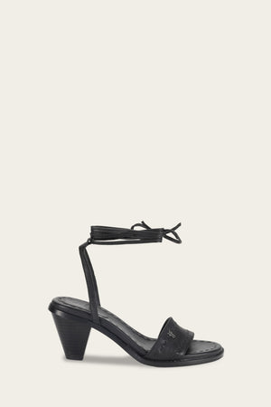 Estelle Ankle Tie - Black - Outside