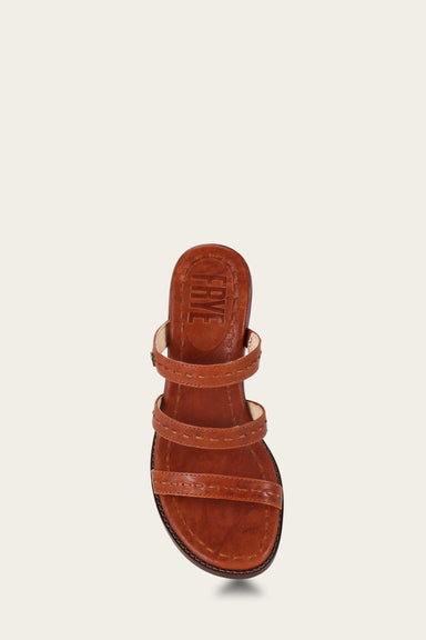 Estelle Strappy Slide - Cognac - Top Down
