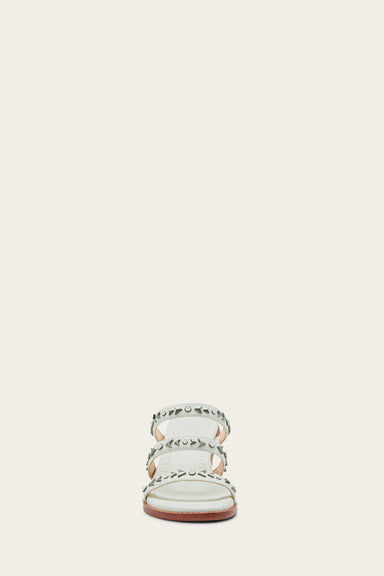 Estelle Studded Slide - White - Front