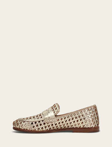 Faith Woven Loafer - Gold - Inside