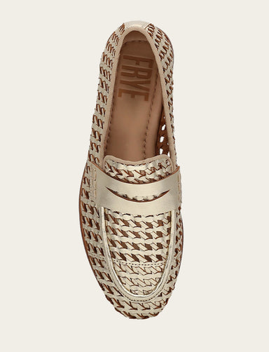 Faith Woven Loafer - Gold - Top Down