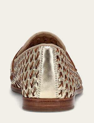 Faith Woven Loafer - Gold - Back
