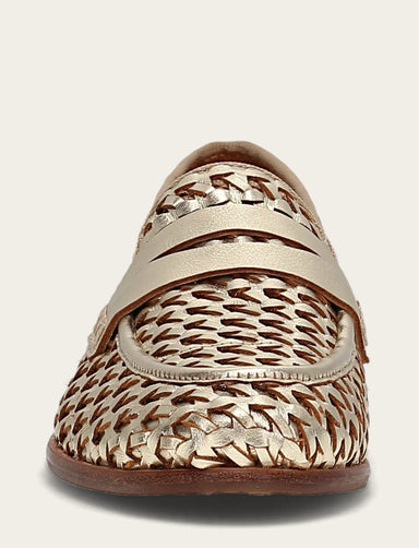 Faith Woven Loafer - Gold - Front