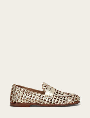 Faith Woven Loafer - Gold - Outside