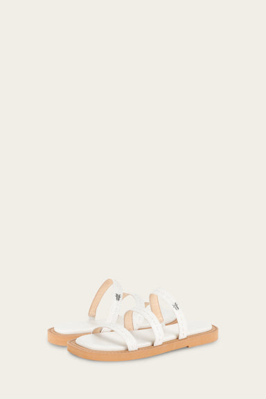 Faye Strappy Slide - White - Pair