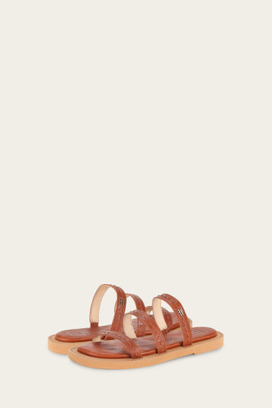Faye Strappy Slide - Cognac - Pair