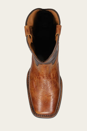 Hauser Deco Stitch - Saddle/Dark Brown - Top Down