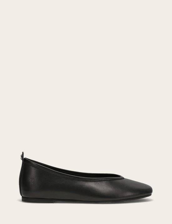 Women’s Black Hayley Leather Ballet Flats | The Frye Company