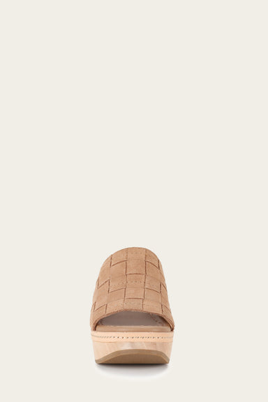 Hazel Woven Slide - Camel - Front