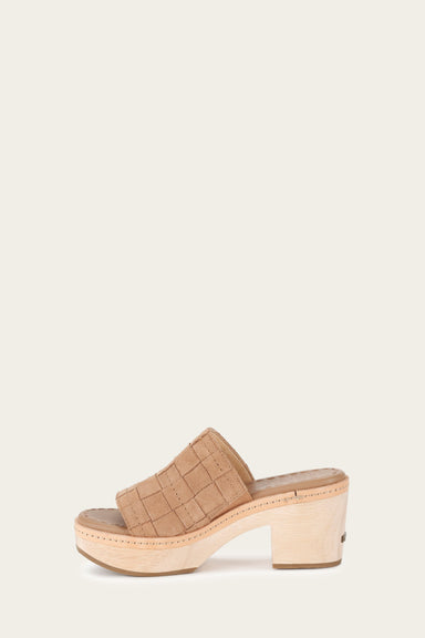 Hazel Woven Slide - Camel - Inside