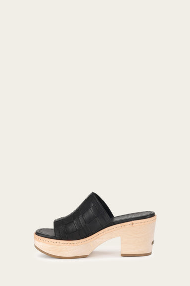 Hazel Woven Slide - Black - Inside