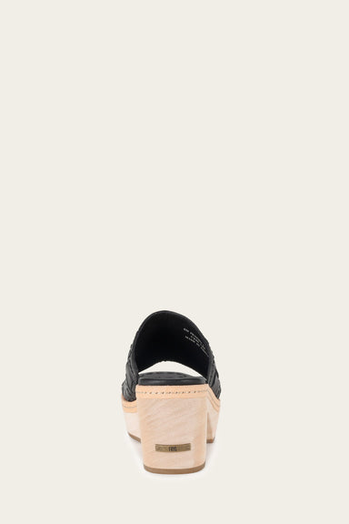 Hazel Woven Slide - Black - Back