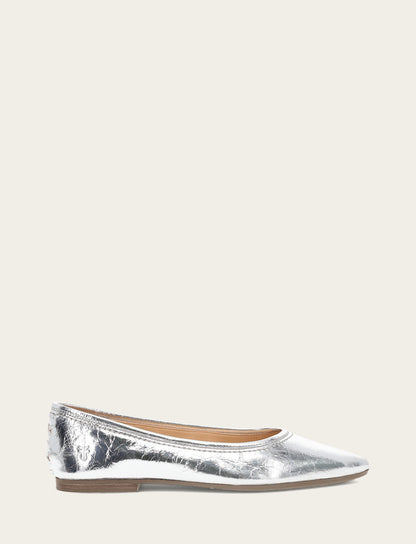 Frye Company Heather Ballet 6 Silver Frye Company Heather Ballet 6 Silver