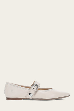 Heather Buckle Mary Jane - Ivory - Outside
