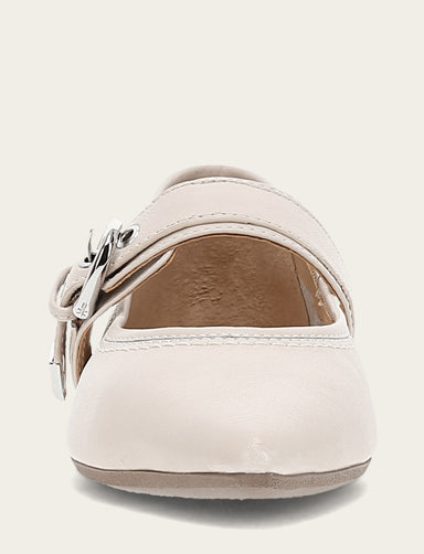Heather Buckle Mary Jane - Ivory - Front