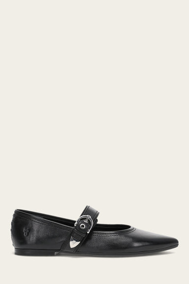 Heather Buckle Mary Jane - Black - Outside