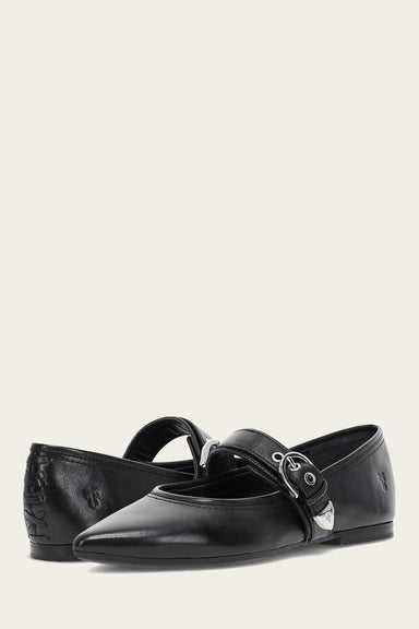 Heather Buckle Mary Jane - Black - Pair