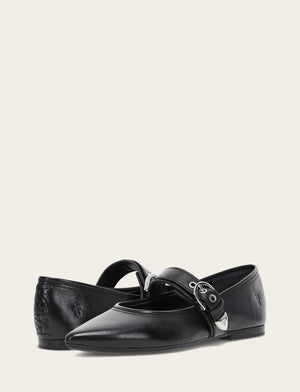 Heather Buckle Mary Jane - Black - Pair
