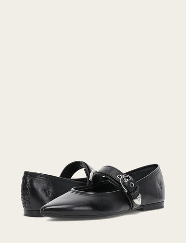 Heather Buckle Mary Jane - Black - Pair