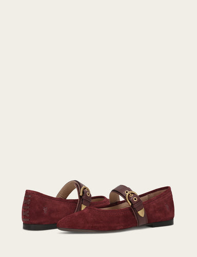 Heather Buckle Mary Jane - Garnet - Pair