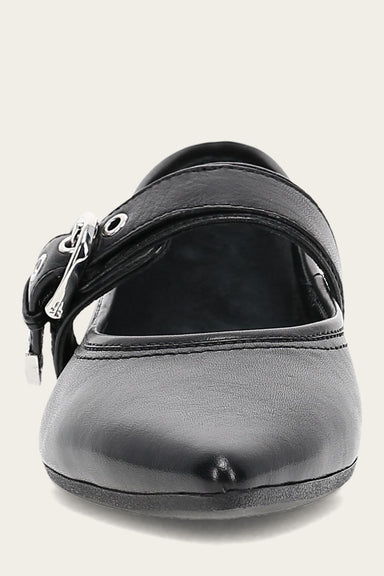 Heather Buckle Mary Jane - Black - Front