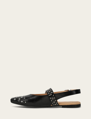 Heather Slingback Studded - Black - Inside