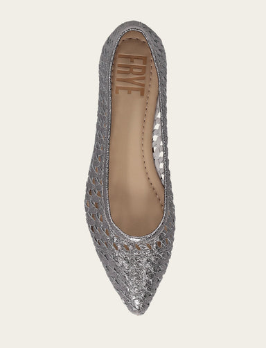 Heather Woven Ballet - Platinum - Top Down