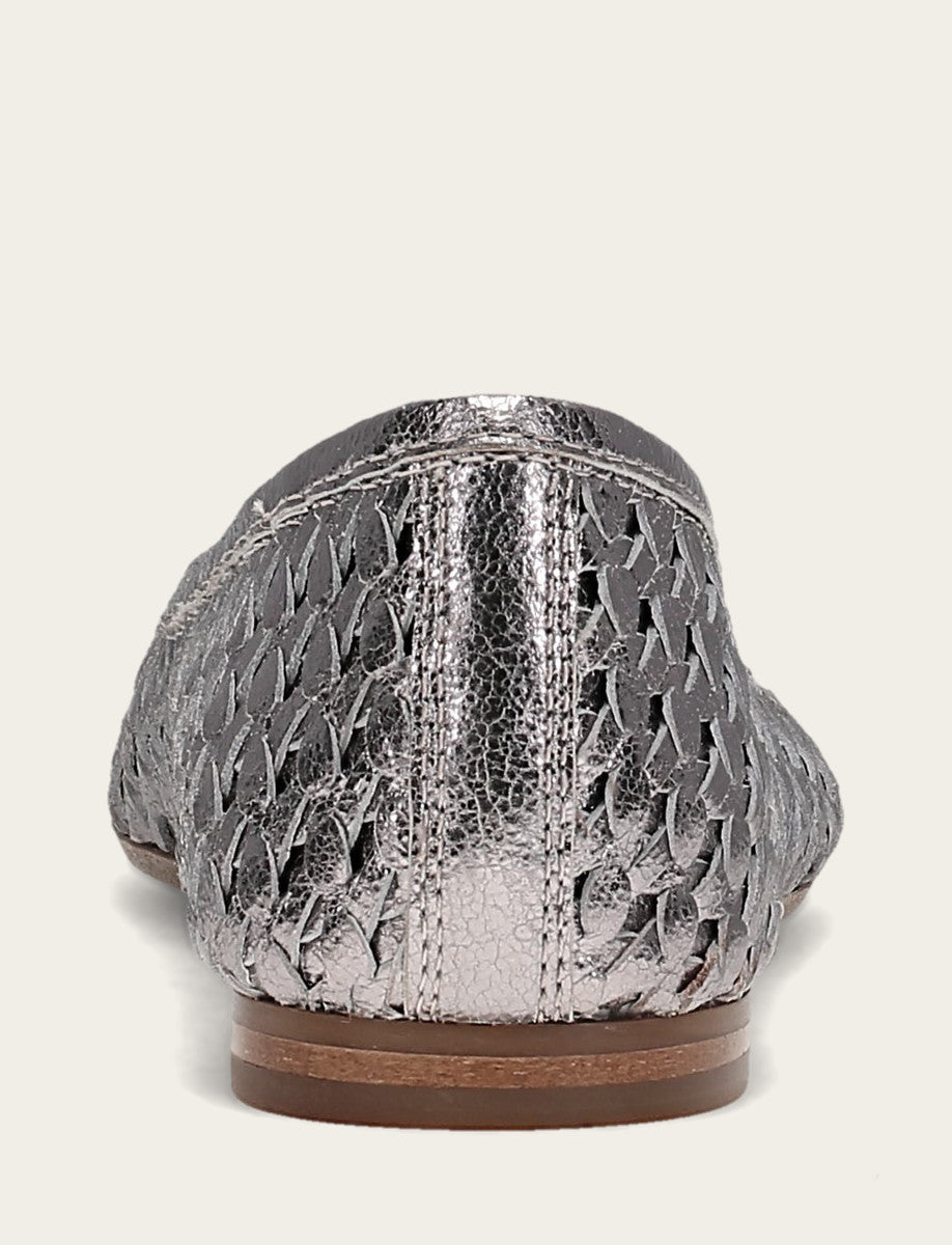 Heather Woven Ballet - Platinum - Back