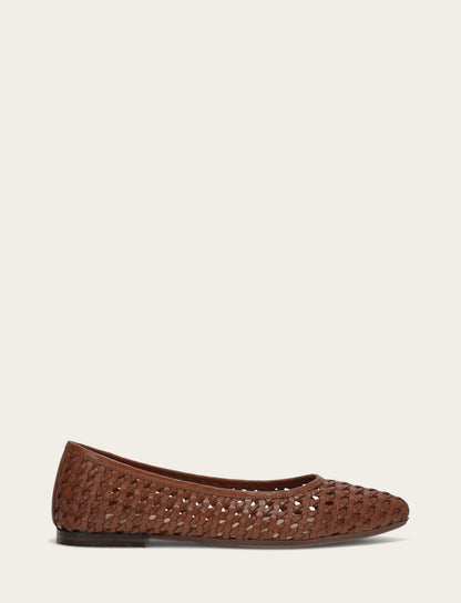 Heather Woven Ballet - Cinnamon - Outside