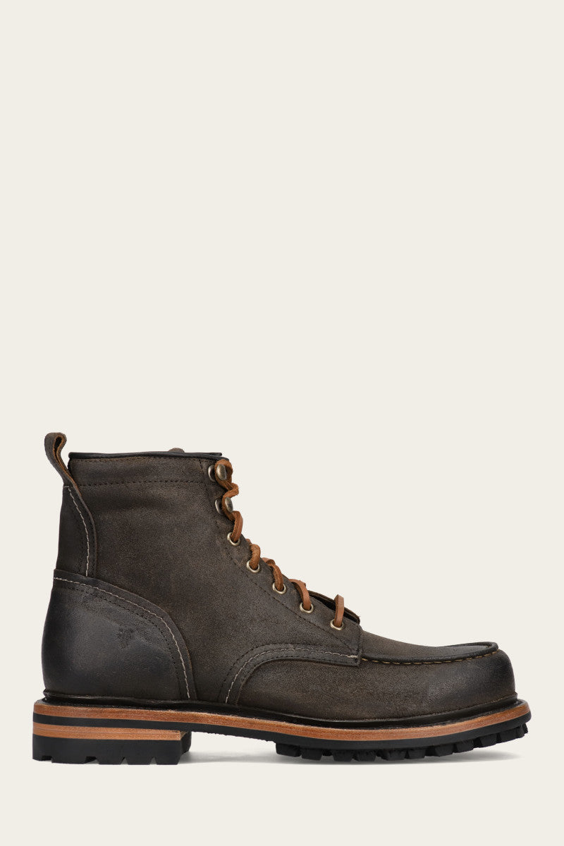 Hudson Workboot Lug - Chocolate - Outside