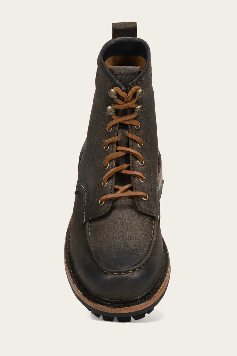 Hudson Workboot Lug - Chocolate - Top Down