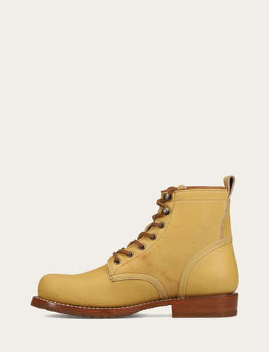 Hudson Workboot Plain Toe - Banana - Inside