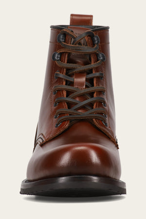 Hudson Workboot Plain Toe - Mahogany - Front