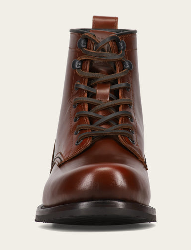 Hudson Workboot Plain Toe - Mahogany - Front
