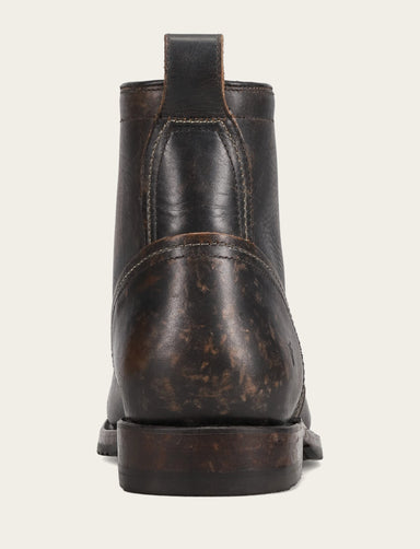 Hudson Workboot Plain Toe - Antique Black - Back