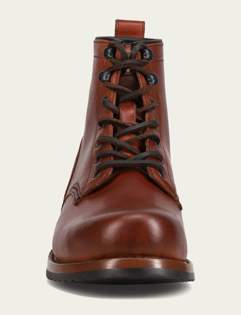 Hudson Workboot Plain Toe - Whiskey - Front
