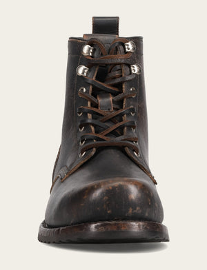 Hudson Workboot Plain Toe - Antique Black - Front