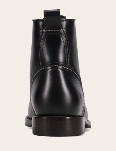 Hudson Workboot Plain Toe - Black - Back