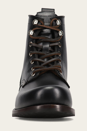 Hudson Workboot Plain Toe - Black - Front