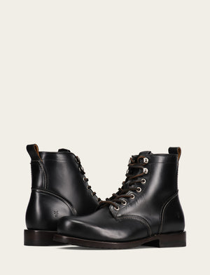 Hudson Workboot Plain Toe - Black - Pair