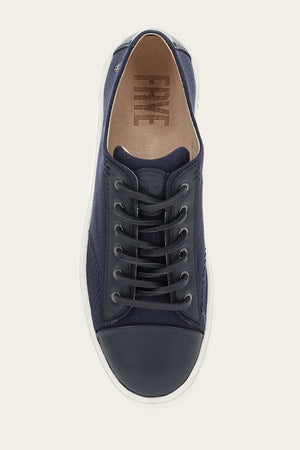 Ivy Canvas Low Lace - Navy - Top Down