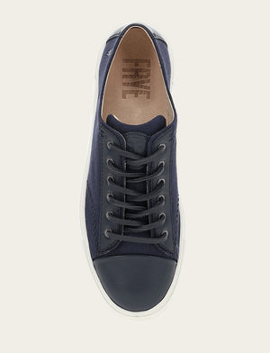 Ivy Canvas Low Lace - Navy - Top Down